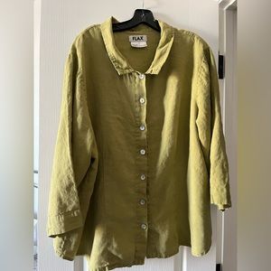 Flax Shirt Jacket Top 3G 3X